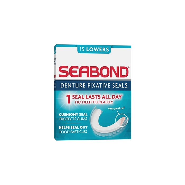 Seabond Denture Fixative Seals Lowers X 15