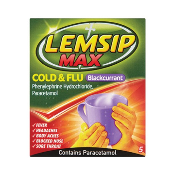 Lemsip Max Cold & Flu Blackcurrant X 10