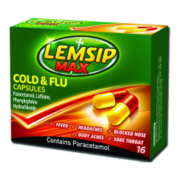 Lemsip Max Cold & Flu Capsules X 8