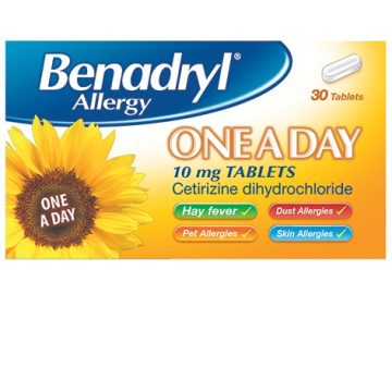 Benadryl Allergy One A Day 10mg Tablets X 30