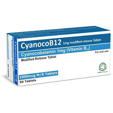 CyanocoB12 Vitamin B12 1000 mcg (1mg) Modified Release 50 Tablets
