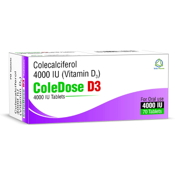 ColeDose Vitamin D3 4000 IU Premium Vitamin tablets  70 Tablets