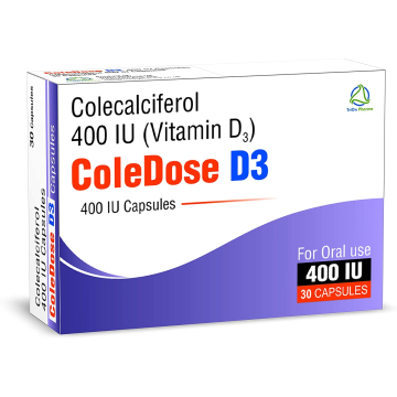 ColeDose Vitamin D3 400IU Premium Vitamin Capsules - 30 Capsules