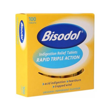 Bisodol Indigestion Relief Tablets X 100