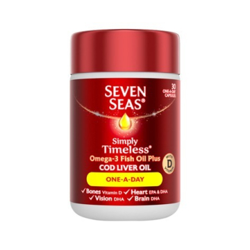 Seven Seas Simply Timeless Omega-3 Fish Oil plus Cod Liver Oil One-A-Day X 60