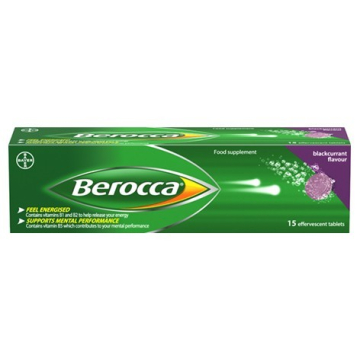 Berocca Effervescent Tablets Blackcurrant Flavour X 15