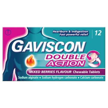 Gaviscon Double Action Mixed Berries Tablets X 12