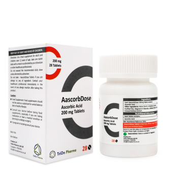 Vitamin C (Ascorbic Acid) 200mg Tablets - Ascorbdose - Pack of 28 Tablets