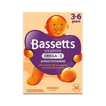 Bassetts Vitamins 3-6 Years Multivitamins  & Omega-3 Orange X 30