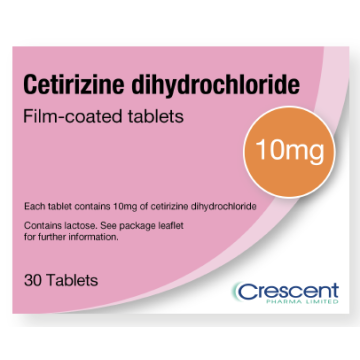 Cetirizine Hydrochloride Allergy & Hayfever Releif 10MG 30 Tablets