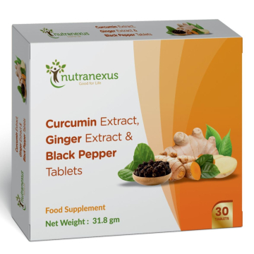Nutranexus Curcumin, Ginger, and Black Pepper extracts 30 Tablets