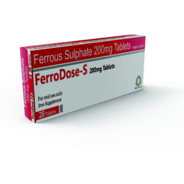 FERRODOSE S 200MG - Ferrous Sulphate 200MG 28 tablets