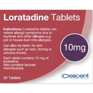 Loratadine Allergy & Hayfever Relief 10mg Tablets x 30