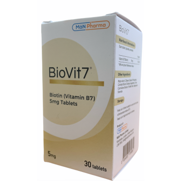 BIOVIT7 Biotin 5mg tablets