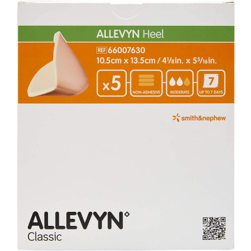 Allevyn Non-adhesive Heel Wound Dressing 10.5cm x 13.5cm 5pcs 66007630 