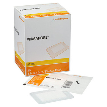 Primapore Non-Woven Adhesive Wound Dressing 8.3cm x 6cm (x50) 7135