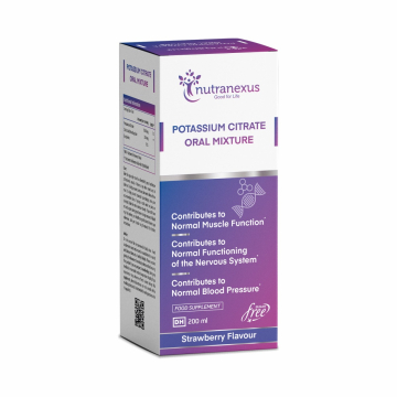 Nutranexus Potassium Citrate Oral Mixture - 200ml | Strawberry Flavor 