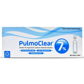 PULMOCLEAR 7% Hypertonic Sodium Chloride Inhalation Solution 60 x 4ml