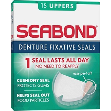 Seabond Denture Fixative Seals Uppers X 15